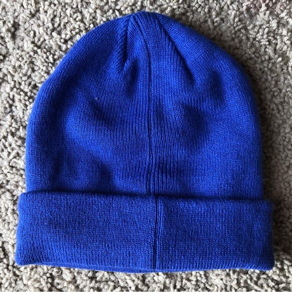 Royal blue smiley face beanie - Picture 2 of 6
